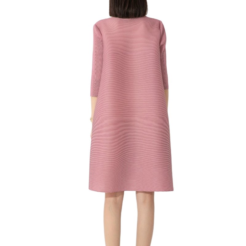 Summer cute print A-line pleated dress Elegant casual dress for women