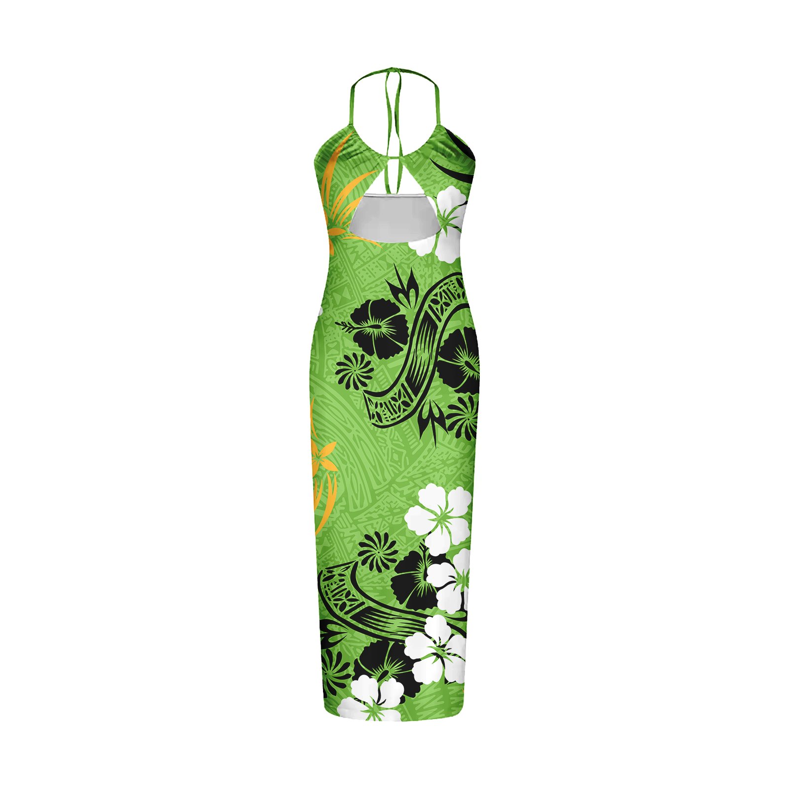 Comfortable Lady Casual Dresses Sexy Backless Polynesian Tribal Clothing Samoa Tap Custom Print Beach sundress women