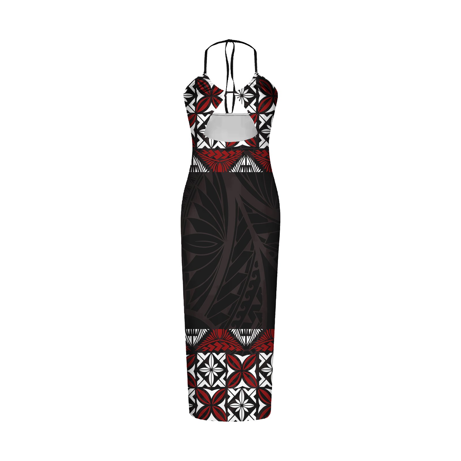 Comfortable Lady Casual Dresses Sexy Backless Polynesian Tribal Clothing Samoa Tap Custom Print Beach sundress women