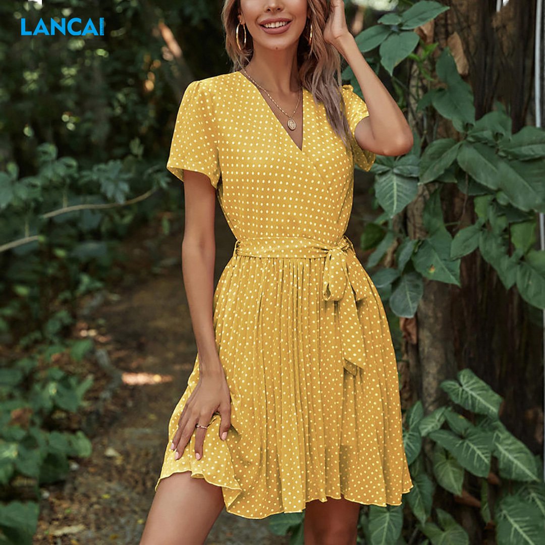 Wholesale Chiffon Summer Ladies Women Casual Dresses Work out Dresses For Women