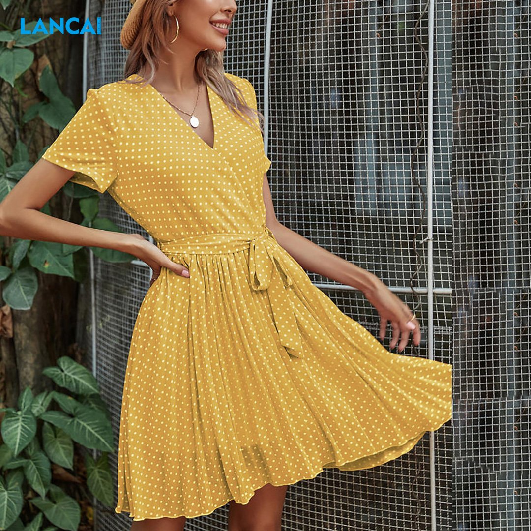 Wholesale Chiffon Summer Ladies Women Casual Dresses Work out Dresses For Women
