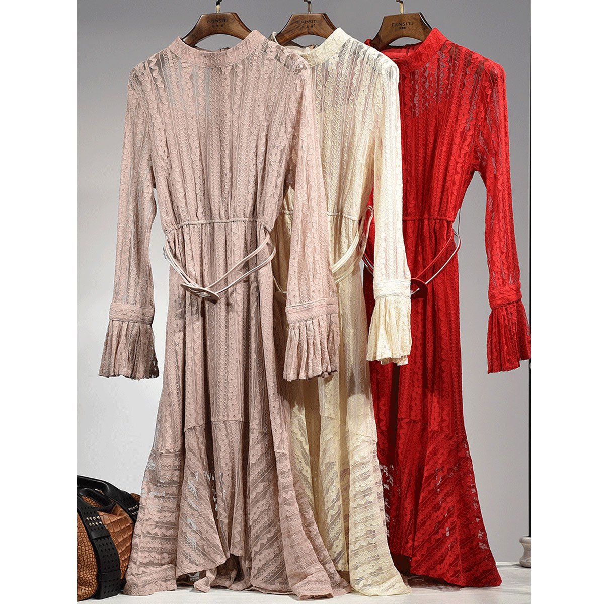Women's O-neck dress casual long printed dress summer a retro natural a-line casual dress