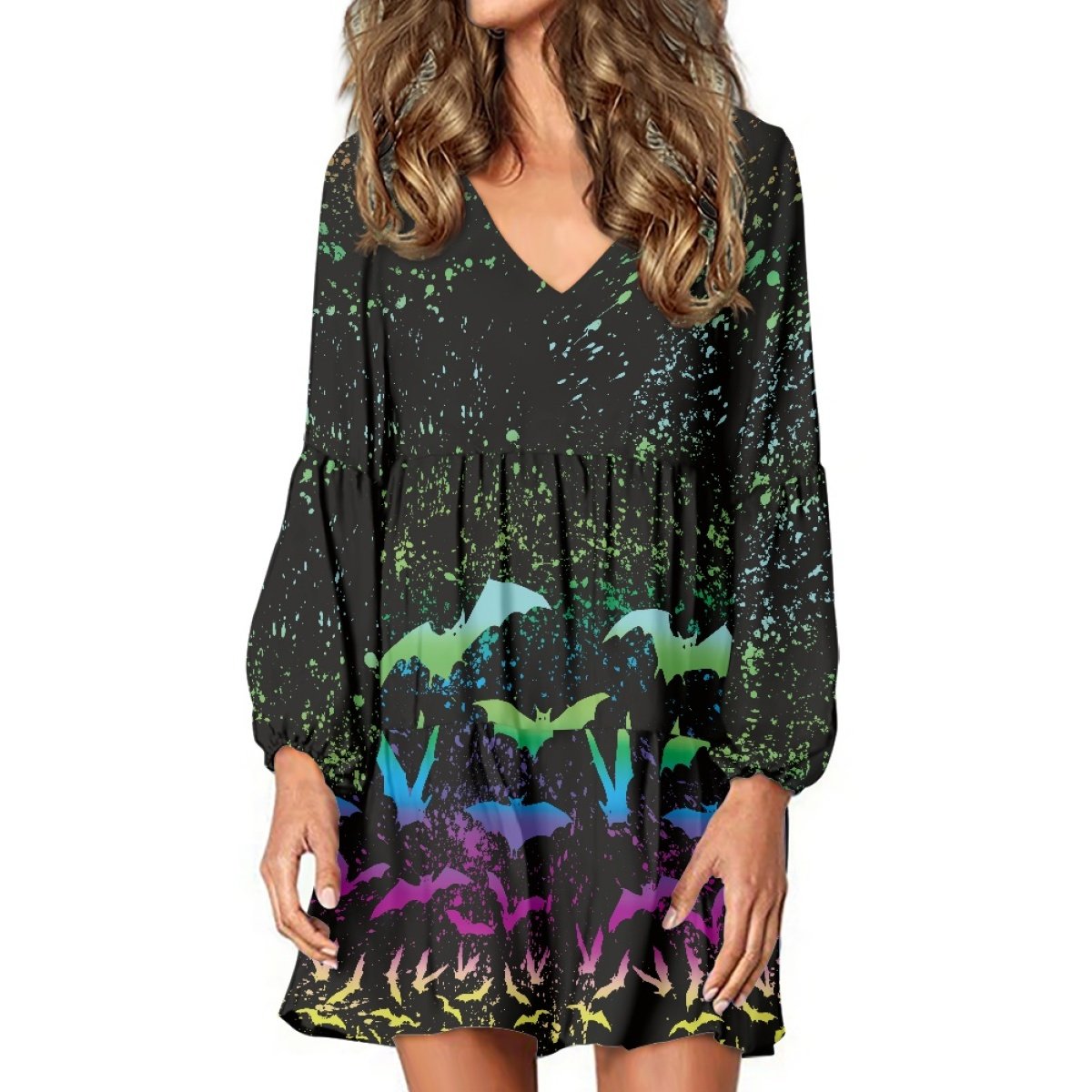 Polyester Knit fashion Women's Clothing Polynesian Tribal Samoa Fiji Custom Long Sleeve Loose Dresses Flower Print Custom