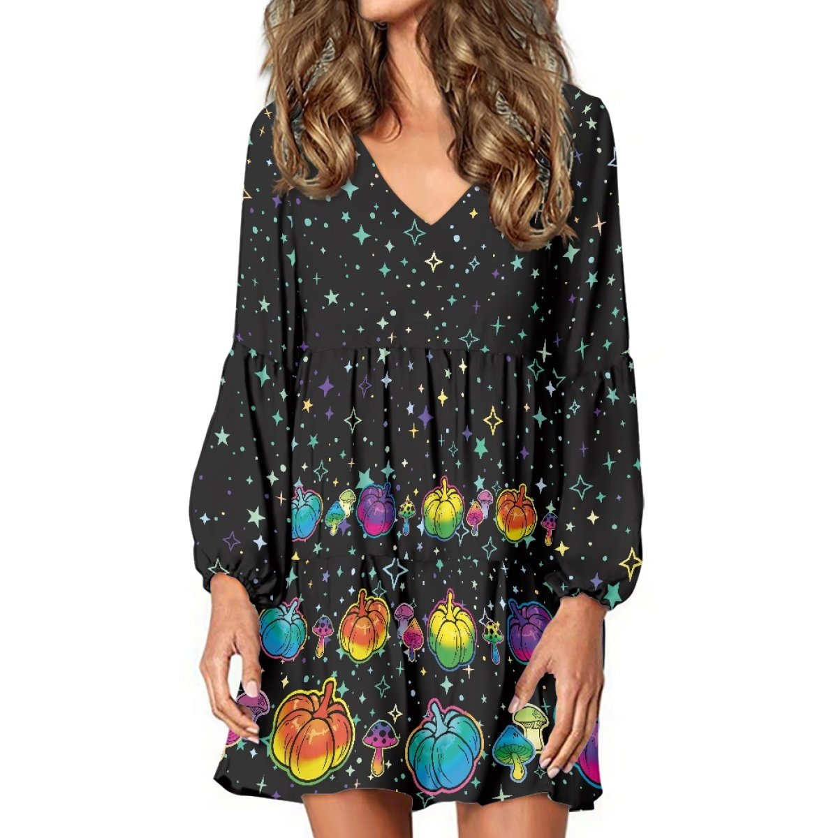 Polyester Knit fashion Women's Clothing Polynesian Tribal Samoa Fiji Custom Long Sleeve Loose Dresses Flower Print Custom
