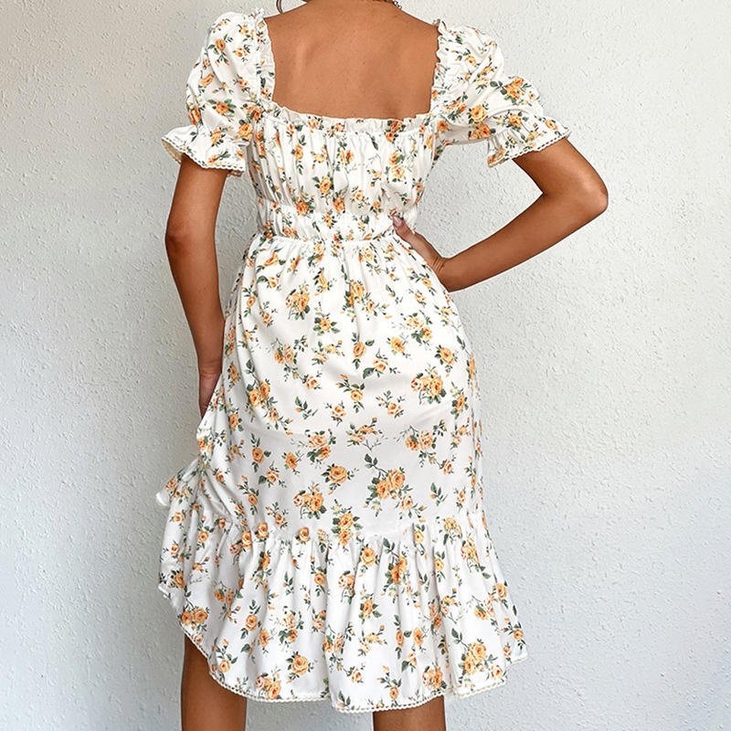 OEM/ODM 2024 New Arrivals Elegant Women Dresses Floral Casual Dress custom clothing korean clothes dress