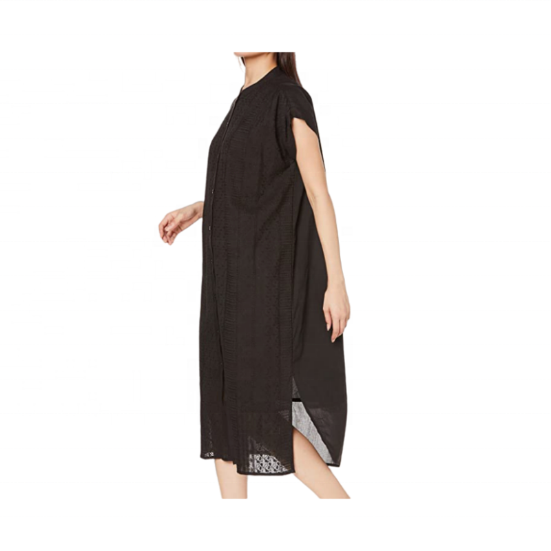 2023 European and American New Cardigan Single breasted Large Dress Women's Casual Dress Sleeveless