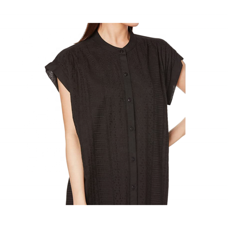 2023 European and American New Cardigan Single breasted Large Dress Women's Casual Dress Sleeveless
