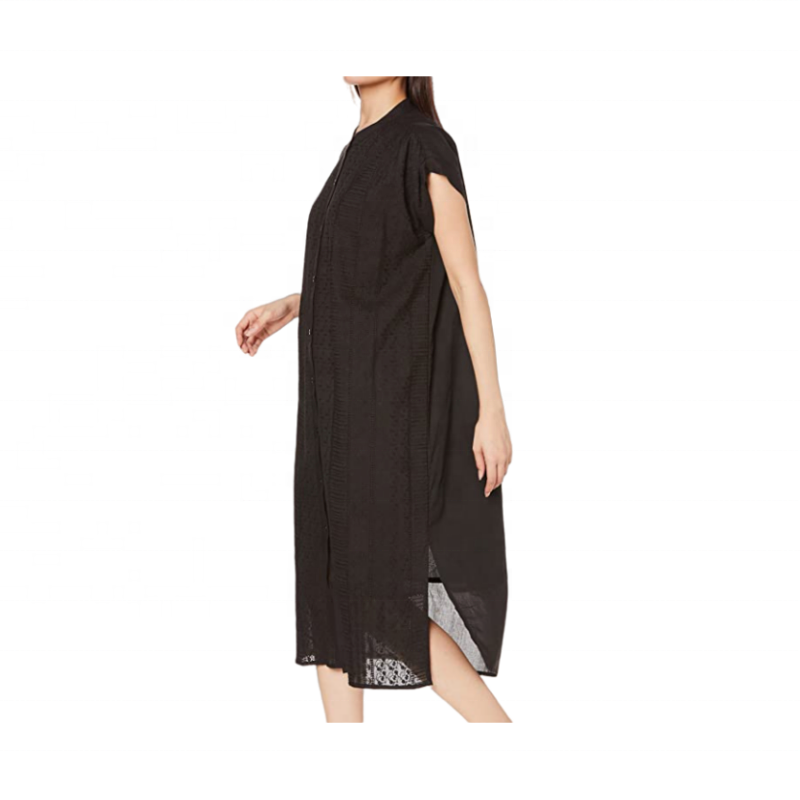 2023 European and American New Cardigan Single breasted Large Dress Women's Casual Dress Sleeveless