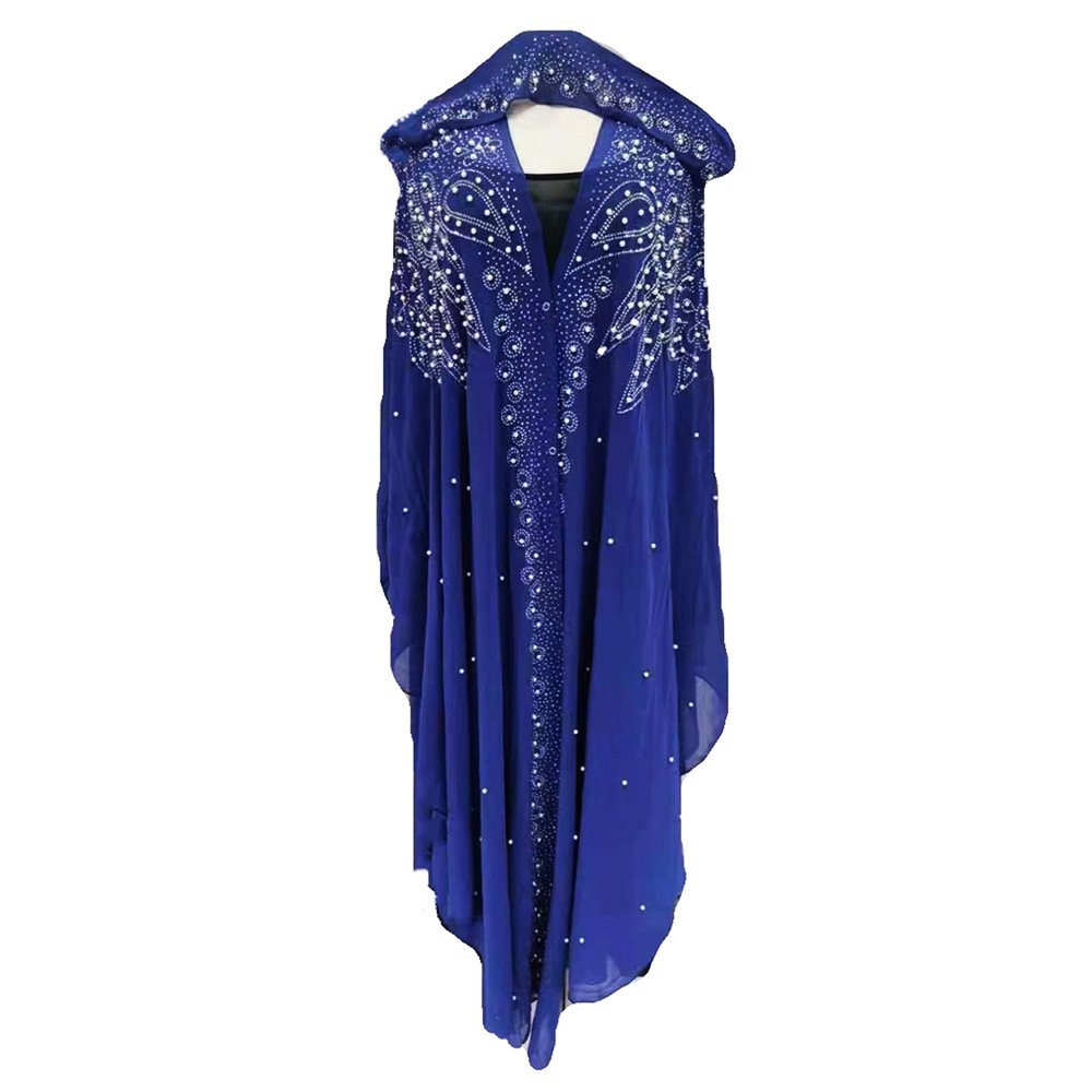 Latest Design Lace Mesh simple style Dress Muslim Diamond Black Sequin Tassel Turkish Abaya