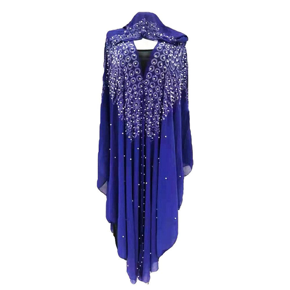 Latest Design Lace Mesh simple style Dress Muslim Diamond Black Sequin Tassel Turkish Abaya