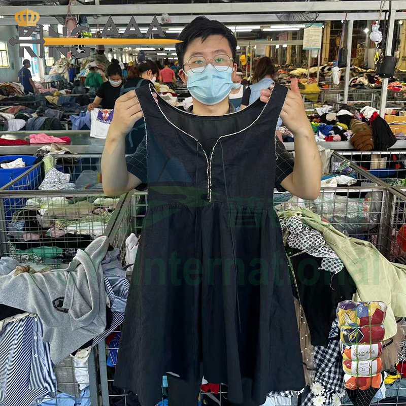 Guangzhou used clothes short dress Japan second hand clothes Ladies dress Casual Dresses used clothing in bulk