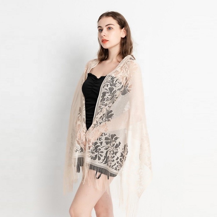 New Arrival FEON Advanced Apparel Dresses Black Lace Fringe Sweater Top Womens Small Open Front Open Knit