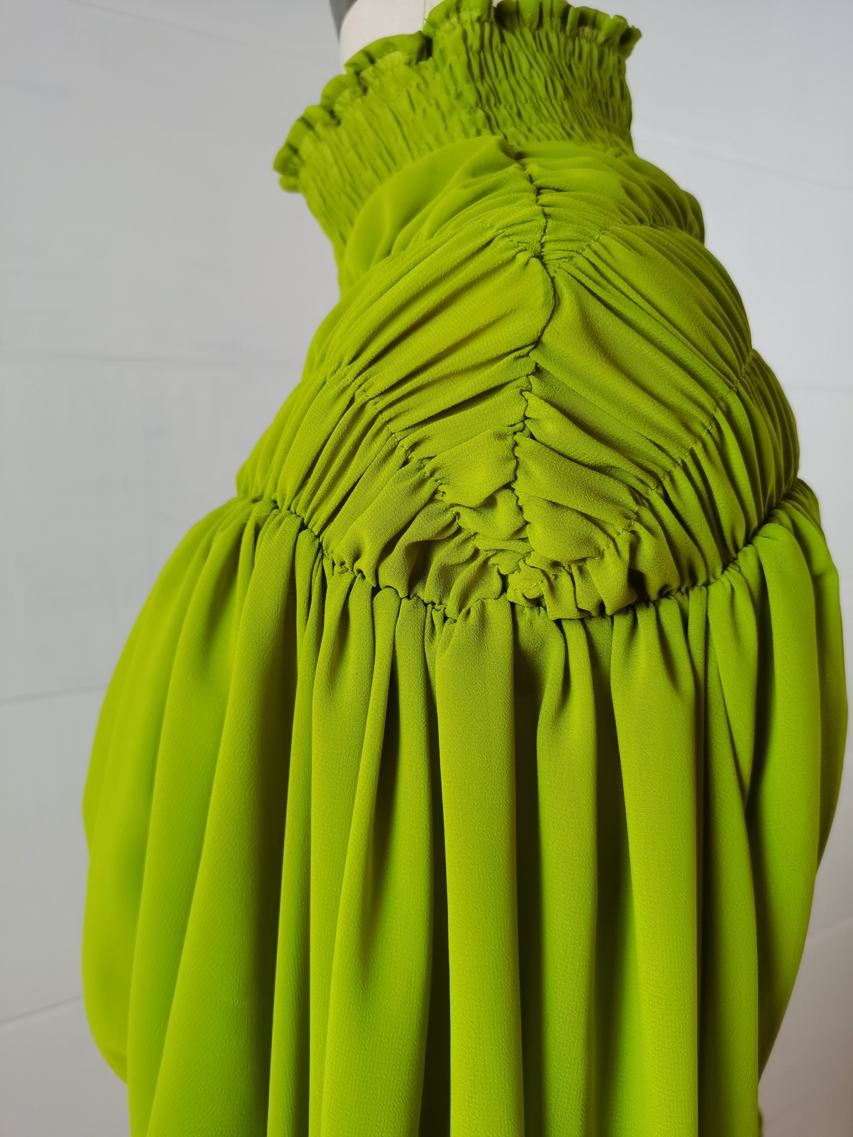 custom design high quality factory quick sample spring casual dresses woven green dresses