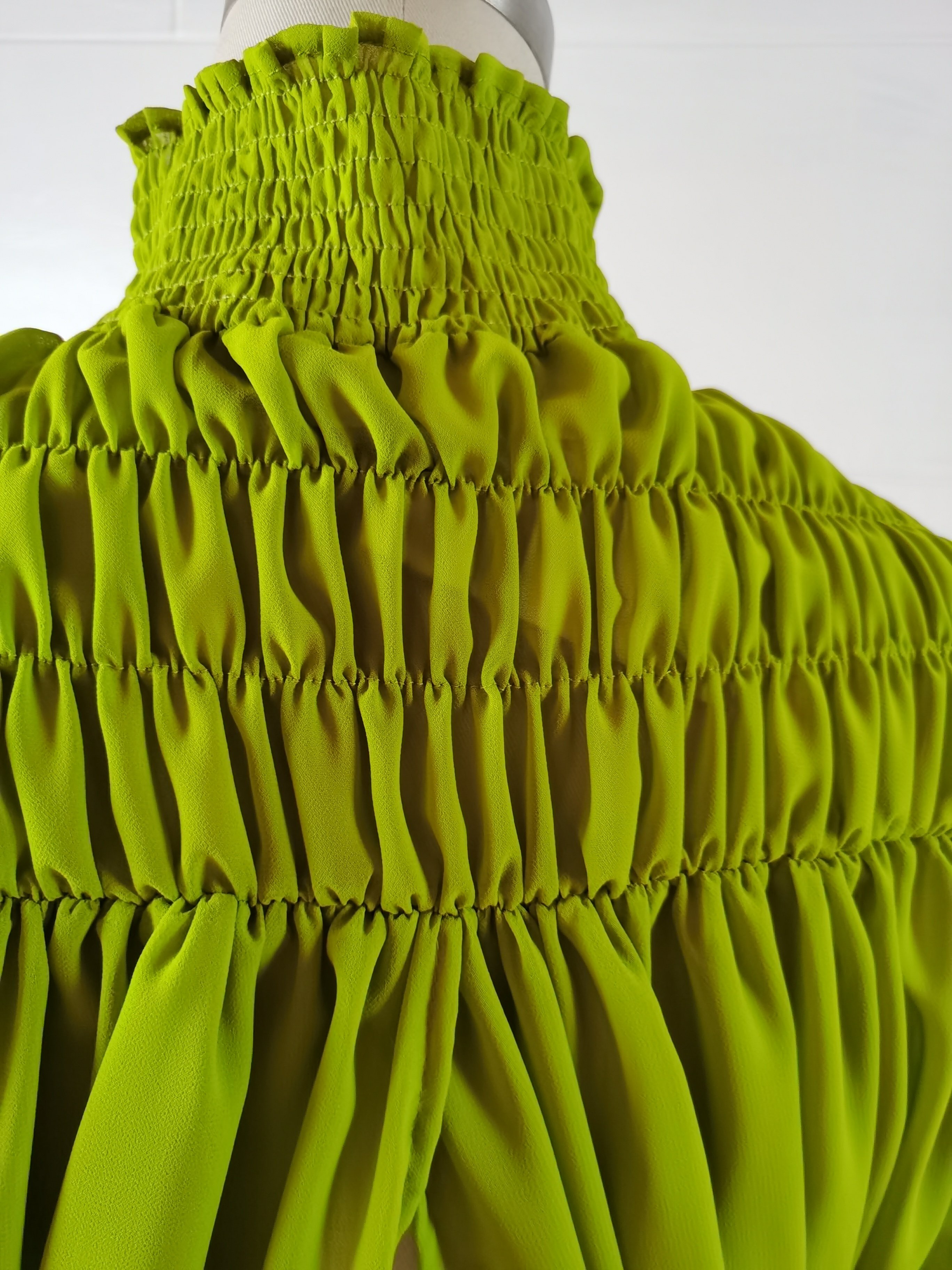 custom design high quality factory quick sample spring casual dresses woven green dresses