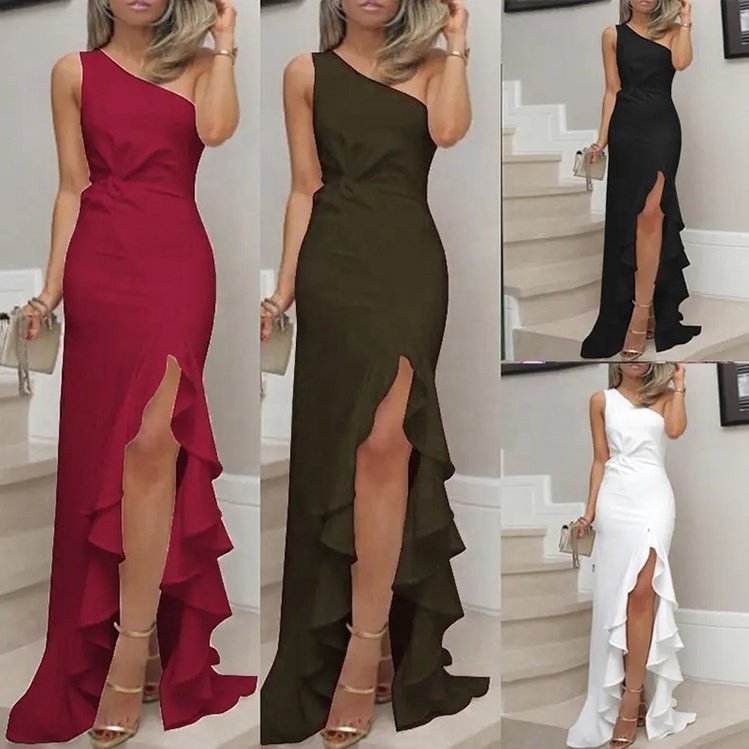 Custom Sleeveless Plain Elegant Women Summer Party Long lady Casual Dress