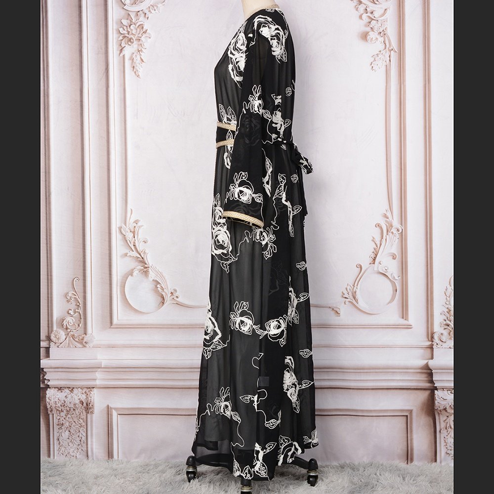2024 Middle East high quality embroidered Islamic clothing two-piece Arab women elegant loose casual dress