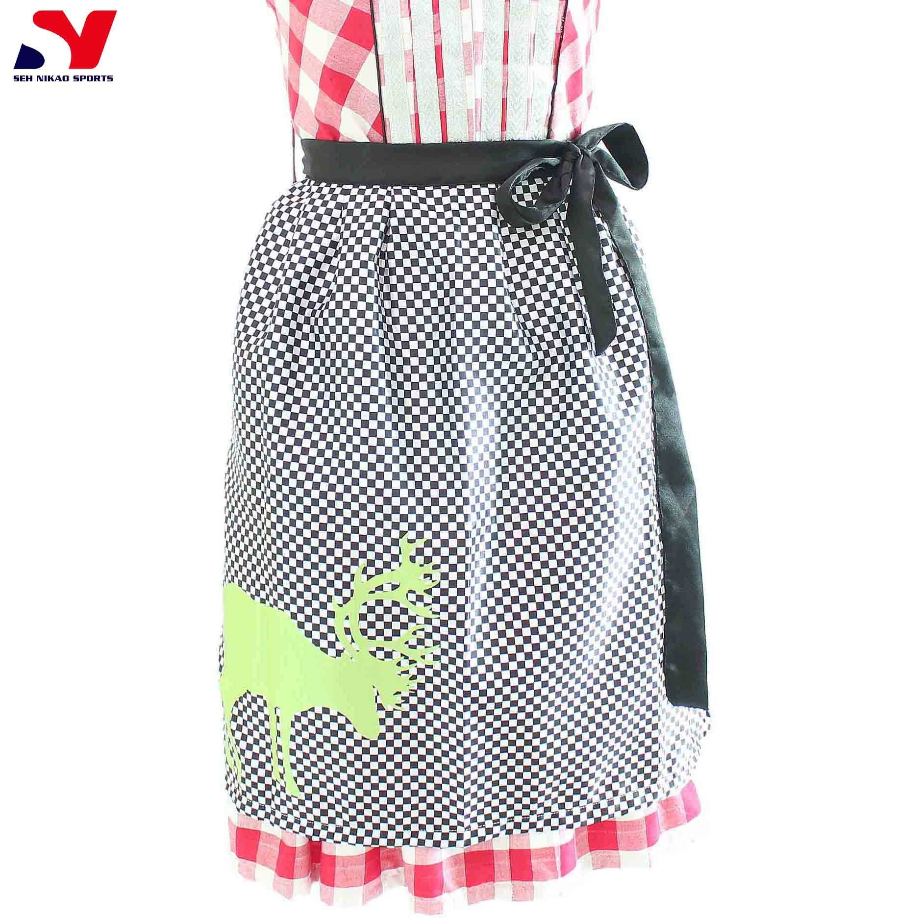 Fully Color Casual Printed Best Price Women Wear Midi Dress Bavarian Oktoberfest low cost wholesale price la coste