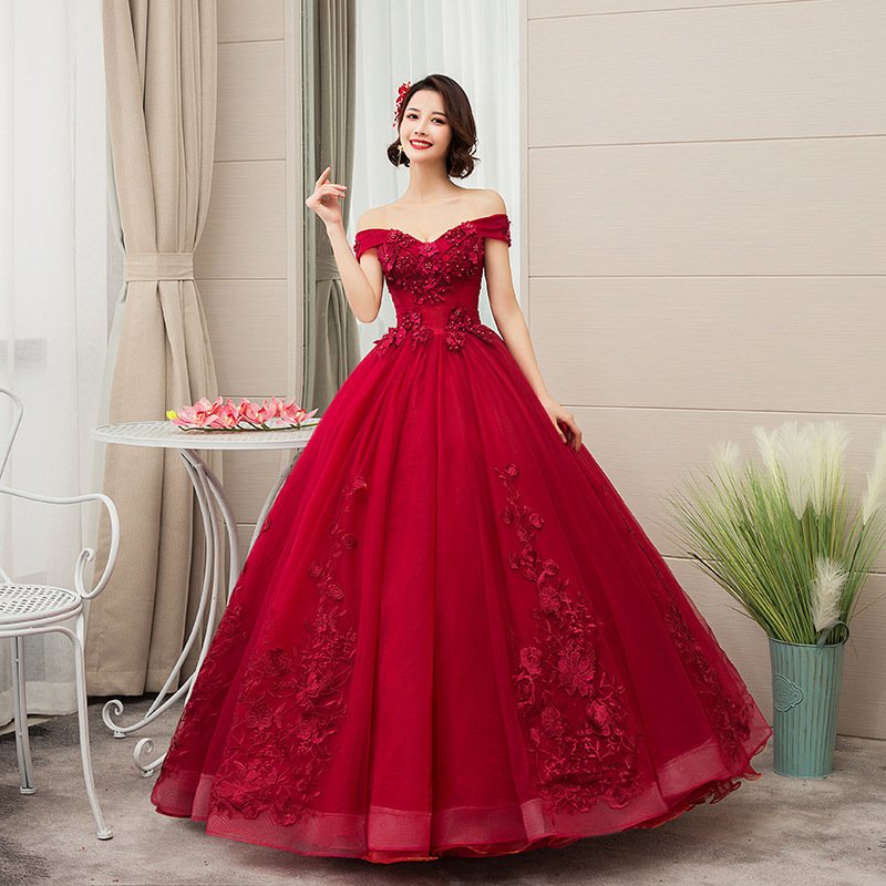 Vestidos Para Fiestas Elegant Pink Lace Embroidery Off Shoulder Party Prom Ball Gown Evening Quinceanera Dresses For Women