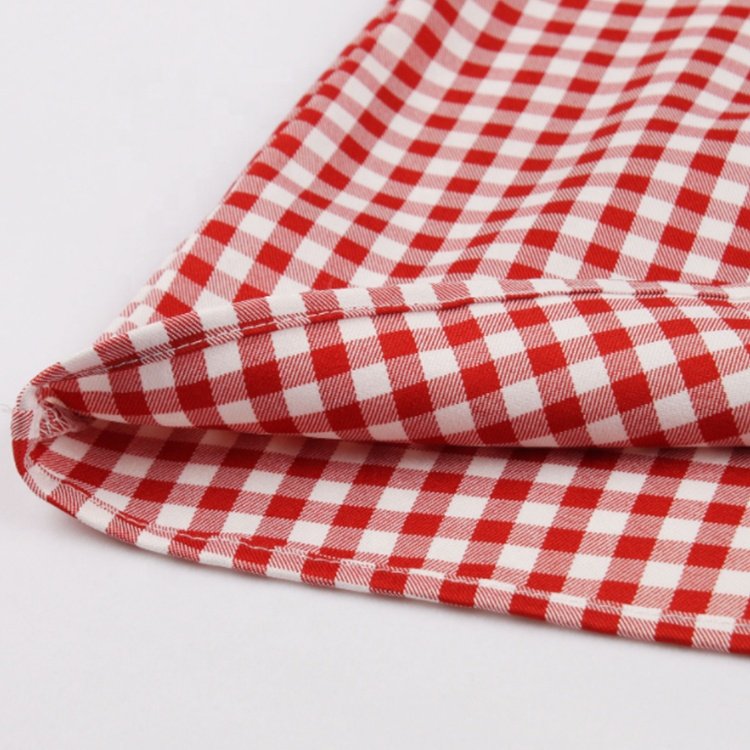 Summer V-neck Plaid Pattern Collect Waist Women Vintage Pink Dresses Single-breasted Mid-sleeve Knee-Length Lady Casual Dresses