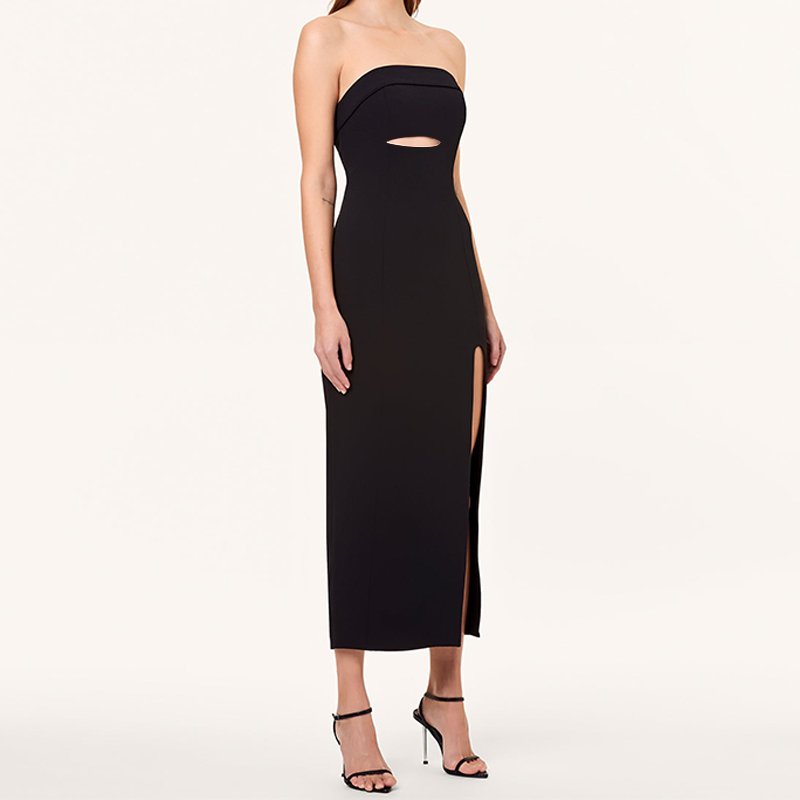 Customized Styles Boat Neck Hollow Out Side Split Evening Women's Dresses