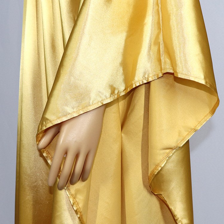 New African Ethnic Boubou Casual Dresses Women Silk Round Neck Diamond Dashiki Maxi Dress