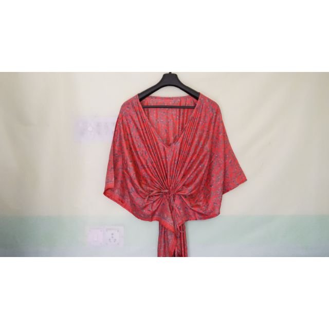 Handmade Silk Saree Women Clothing Caftan Bridesmaid Bridal Robe Plus Size Nightwear Maxi Dress Beach Cover Up Gift For Her