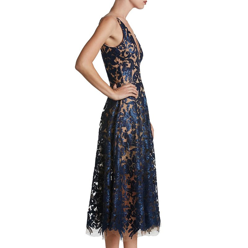 Most Popular High Quality Women'S Clothing Embellished Fit And Flare Dress Shimmering Sequins Dresses