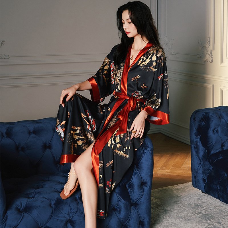 New Arrival Floral Embroidered Kimono Rayon Beach Dresses Holiday Cardigan Women's Casual Dresses