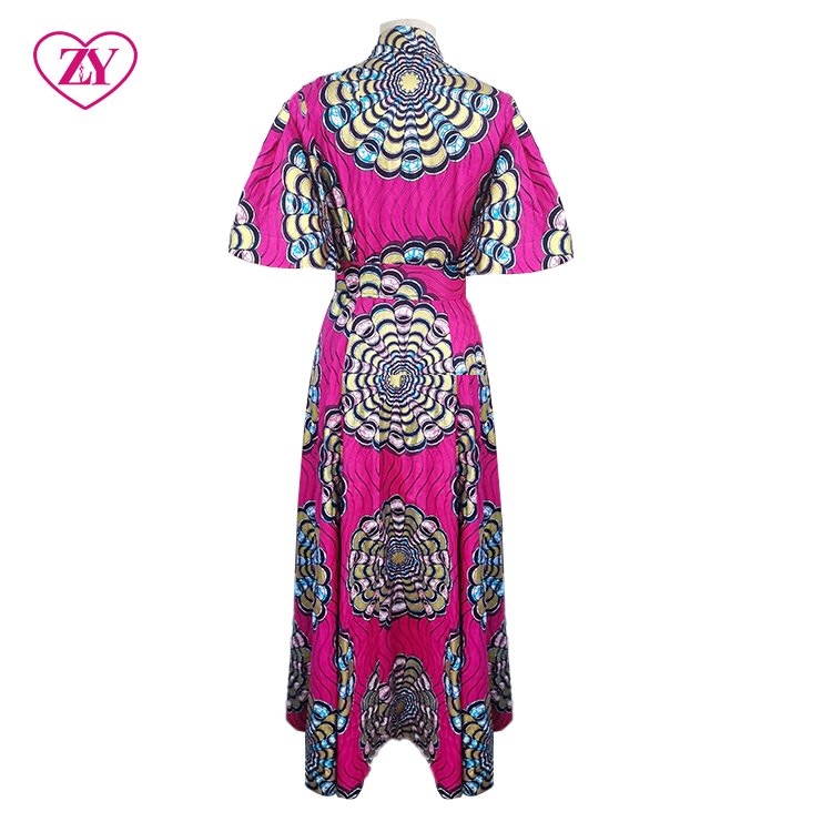 Plus Size Custom Shirt Dress Design Pattern African Print Women Clothes Casual Dress