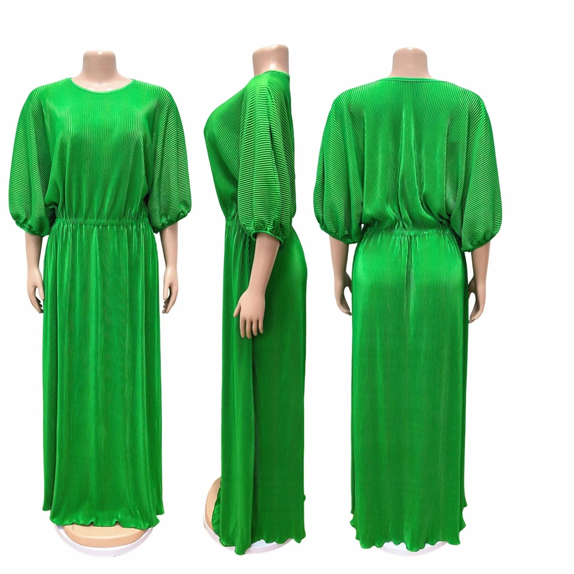 2023 New Free Size Green African High Waist Dress for Women Elegant Lady Wedding Evening Party Dresses Africa Purple Clothes