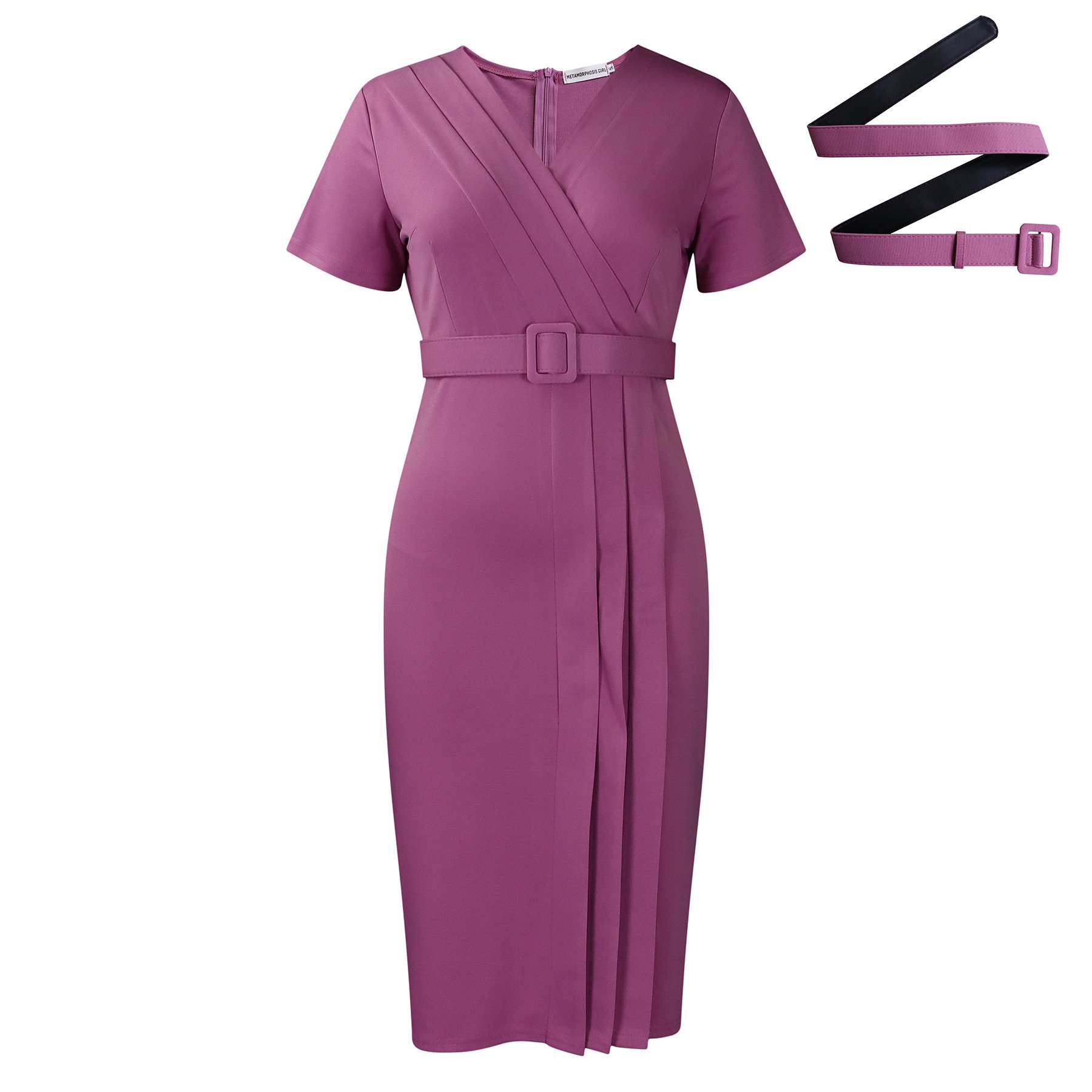 Short Sleeve Formal Adults Ruffle Elegant V-Neck Green Ladies Summer Casual Women's Dresses