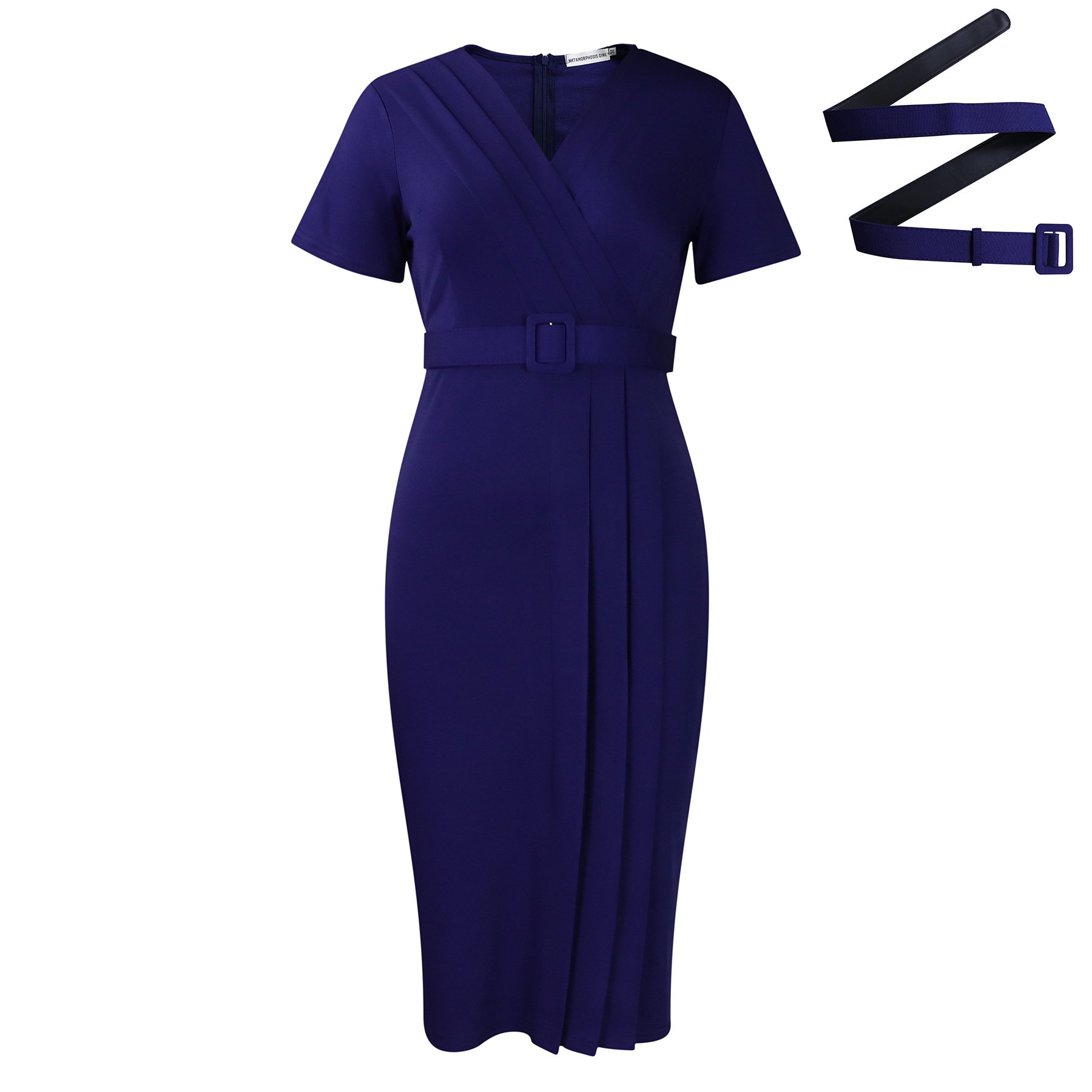 Short Sleeve Formal Adults Ruffle Elegant V-Neck Green Ladies Summer Casual Women's Dresses