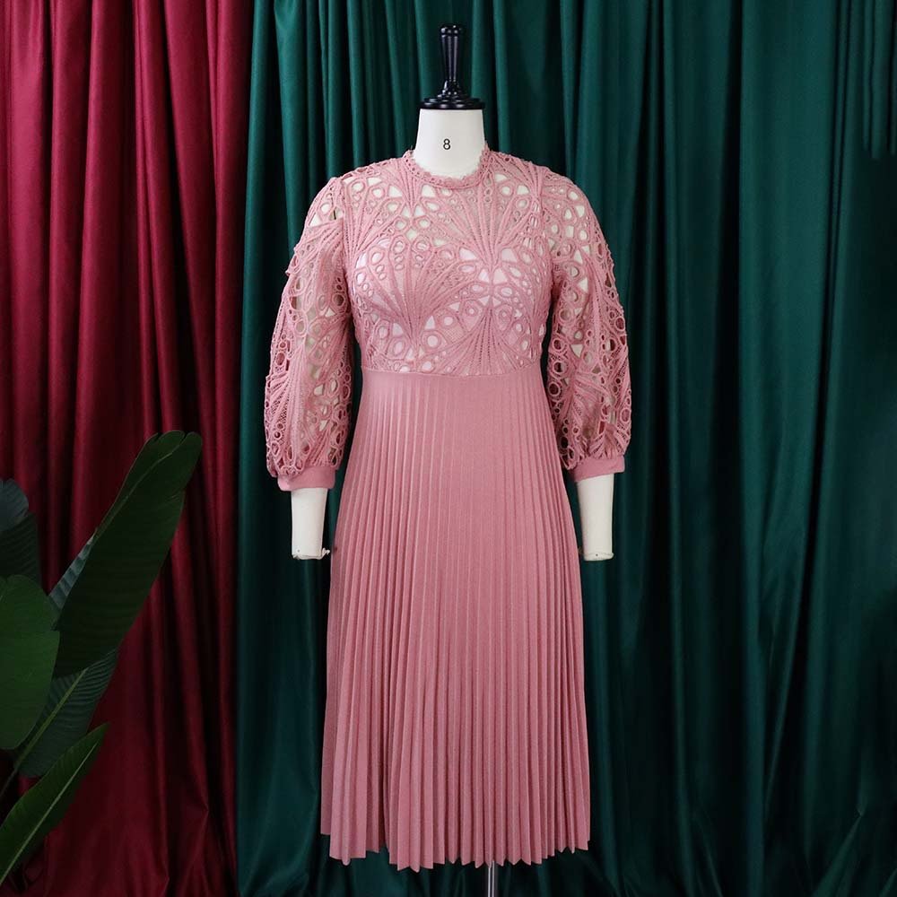 Plus Size Fashion Women Summer Loose Dresses Embroidered Casual Dresses Flare Lace Skirt Women Sexy Club Wear Women 2198