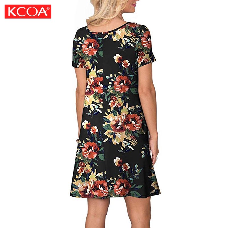Fashion Casual Brown Maxi Floral Print Womens Clothing One-Piece Dress For Women