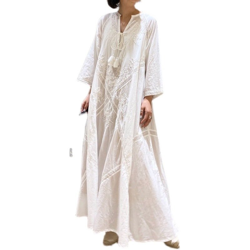 Wholesale Korean Style 2024 Summer New Round-necked Sleeveless Fashion Casual Wild Pleated Women's Dress