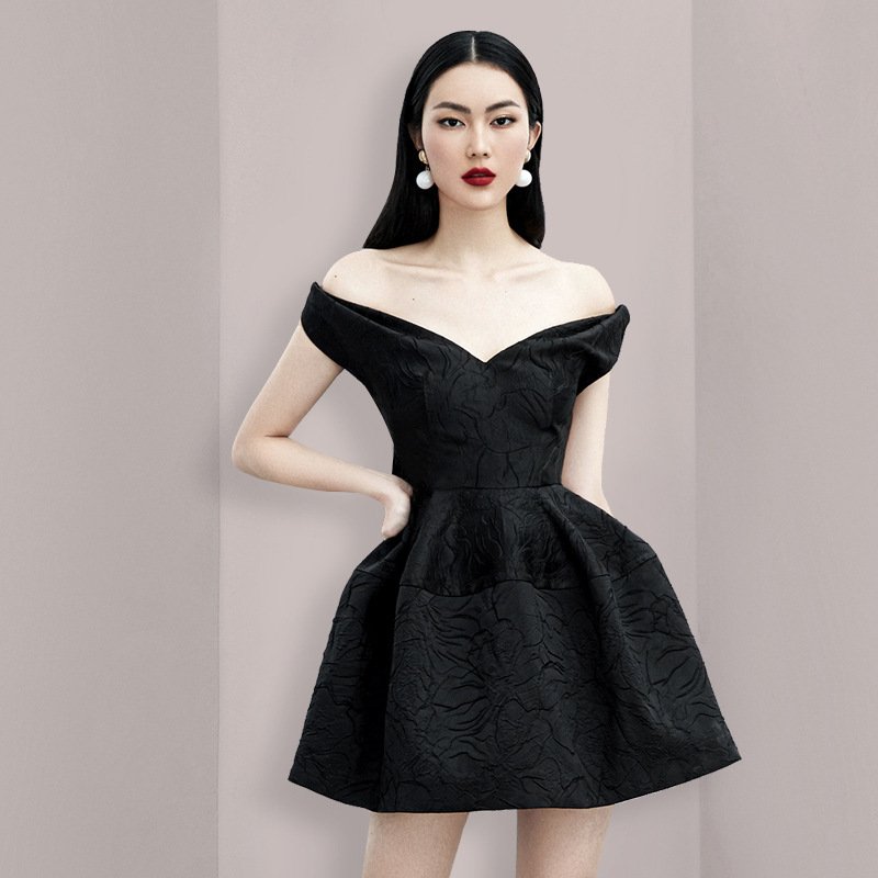 2022 New Summer Off Shoulder Slim Fit Plus Size Mini Dress Party Elegant Casual Dress