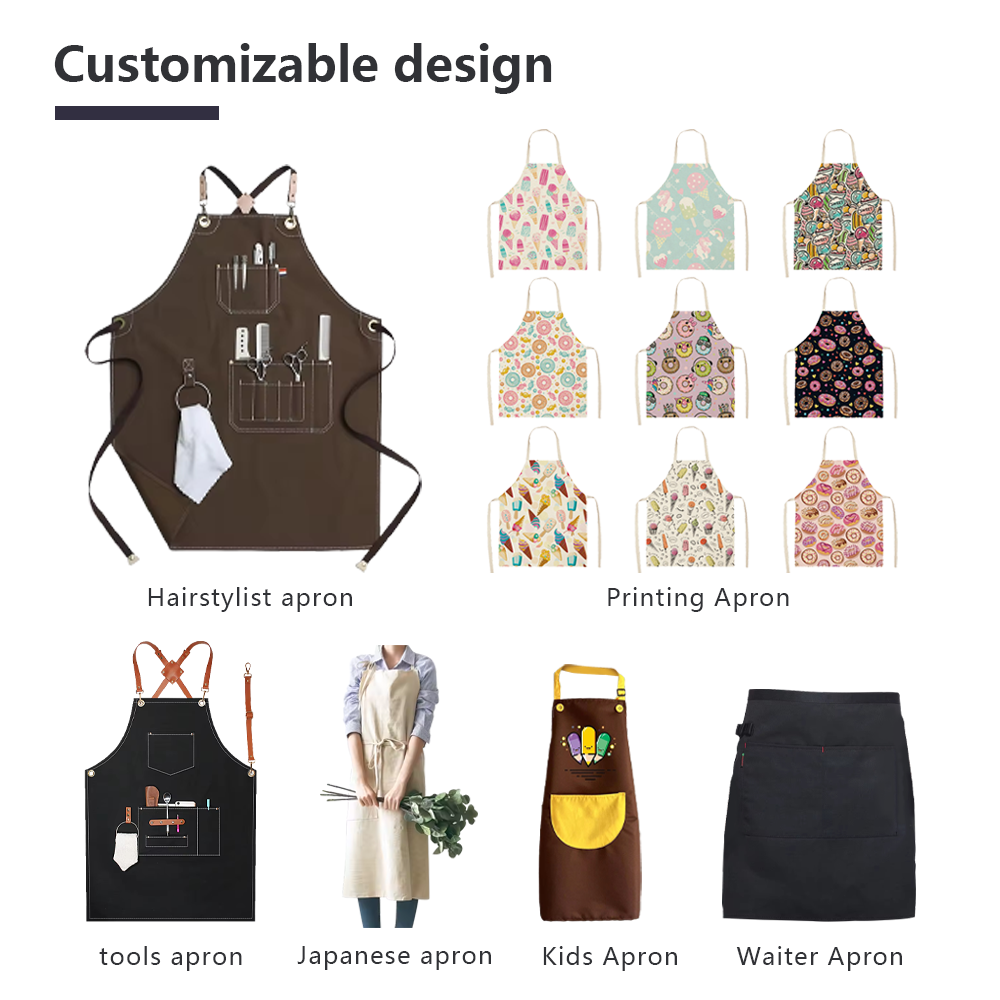 Fashion Japanese Medieval Cotton Linen Cooking Kitchen Aprons For Woman Flower Shop Smock Hairdresser Bib Garden Overall Dress