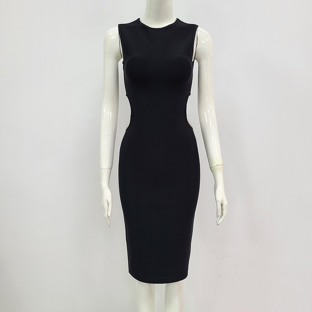 New Arrival Summer Beading Women Celebrity Evening Party Bodycon Dress