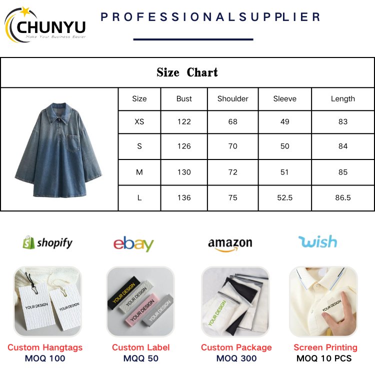 Streetwear Unique Fall Spring Sexy Design Casual Long Sleeve Mini Jean Skirts Denim Blouse Dress Women'S Skirts Casual Dresses