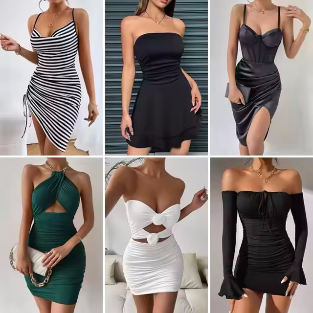 Fashion Clearance Clothes Wholesale Casual Dresses T-shirts Mixed Packaging Random Delivery Stock Women's Clothing Stock