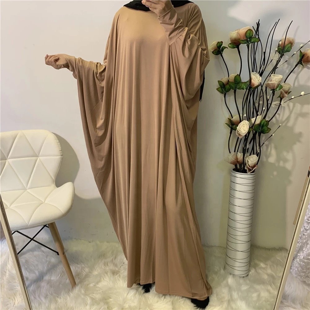 kaftan dubai abaya turkey long sleeve hijab dress turkish lslamic clothing muslim Women's Long Sleeve Solid Casual Dress 2023