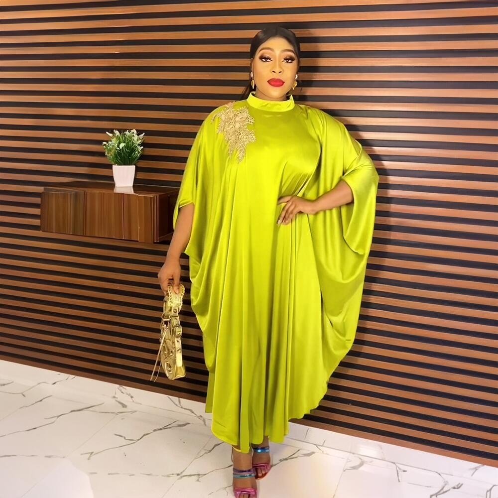 High Quality East African Clothing rayon African Bazin Embroidery Design Dress Rhinestone embroidery ghana dress styles