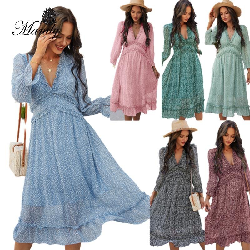 Woman elegant one piece dress casual dress