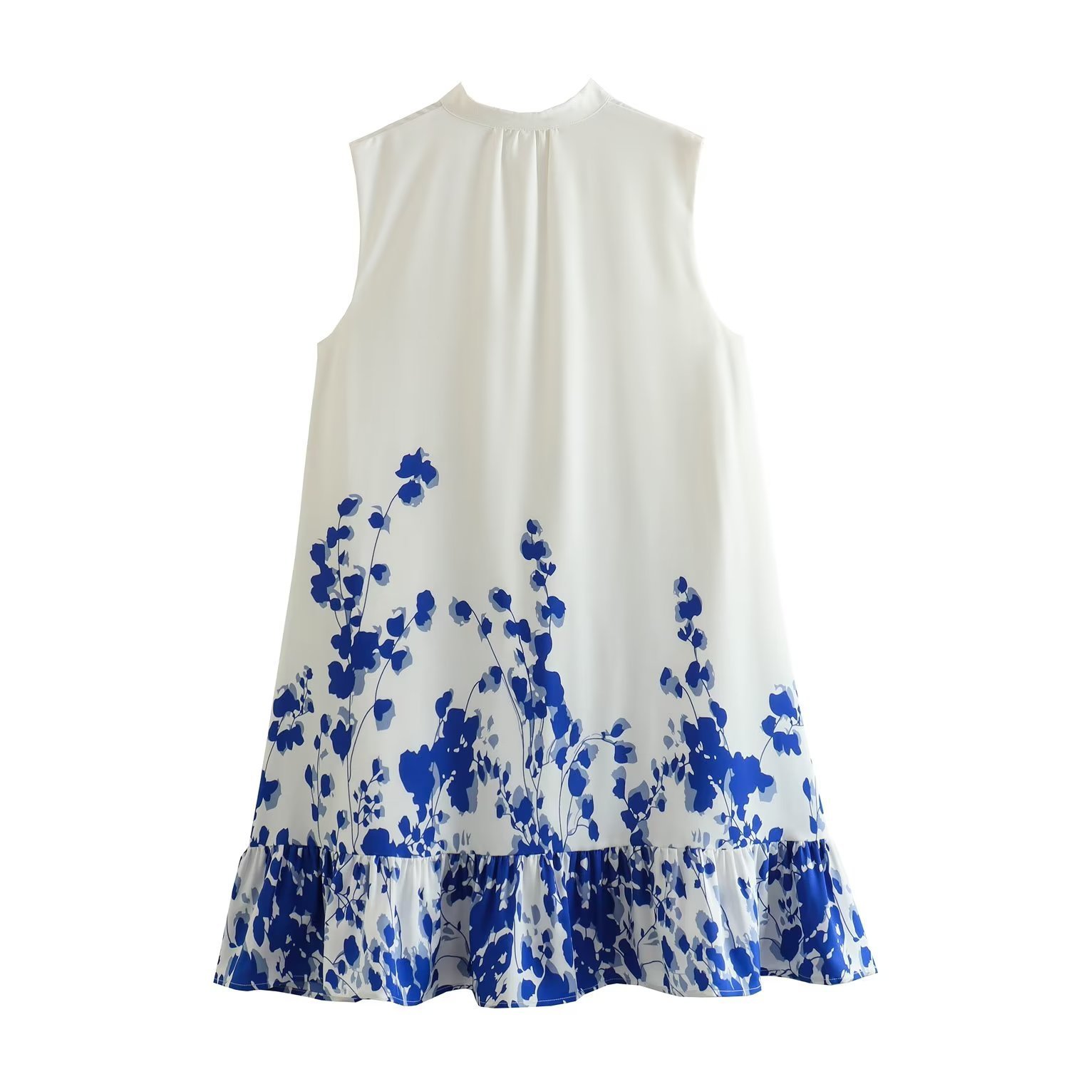 GX4200 New 2024 fashion summer elegant women clothing boutique mini dresses printed casual Loose sleeveless ladies shirt dress