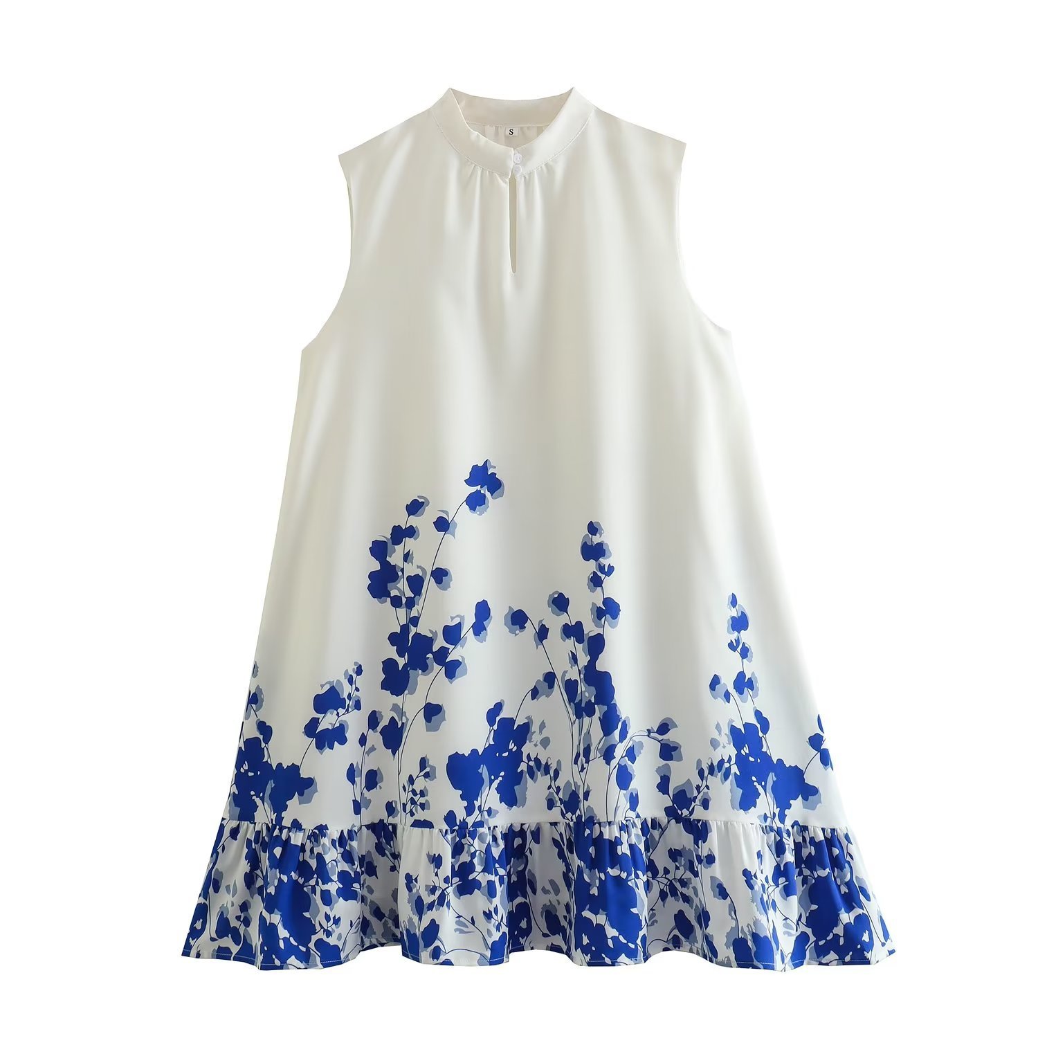 GX4200 New 2024 fashion summer elegant women clothing boutique mini dresses printed casual Loose sleeveless ladies shirt dress