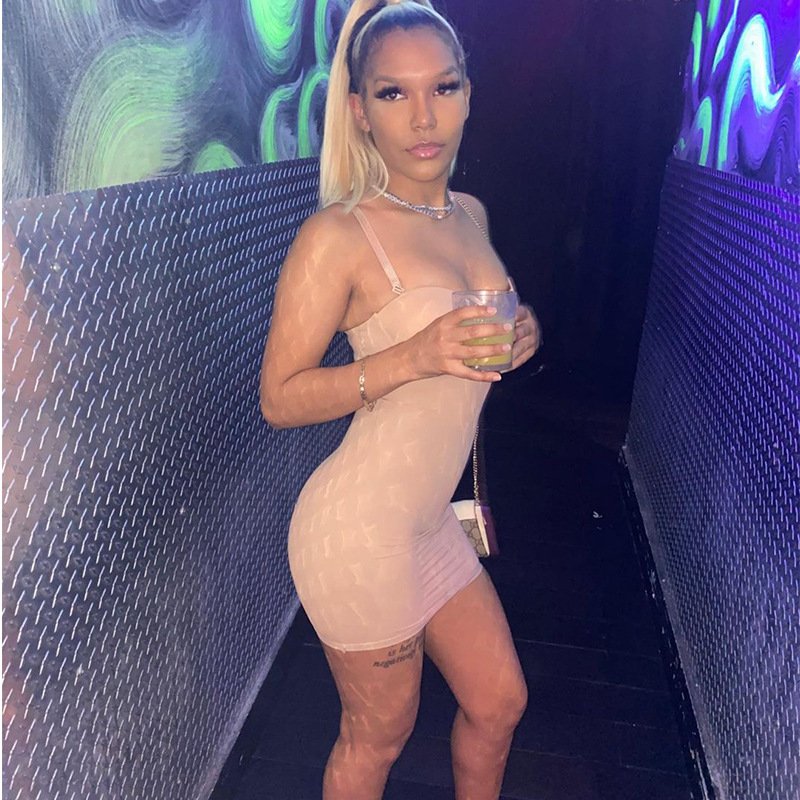 Summer Female casual women's fashion party sexy dress Solid color tight stretch MINI dress