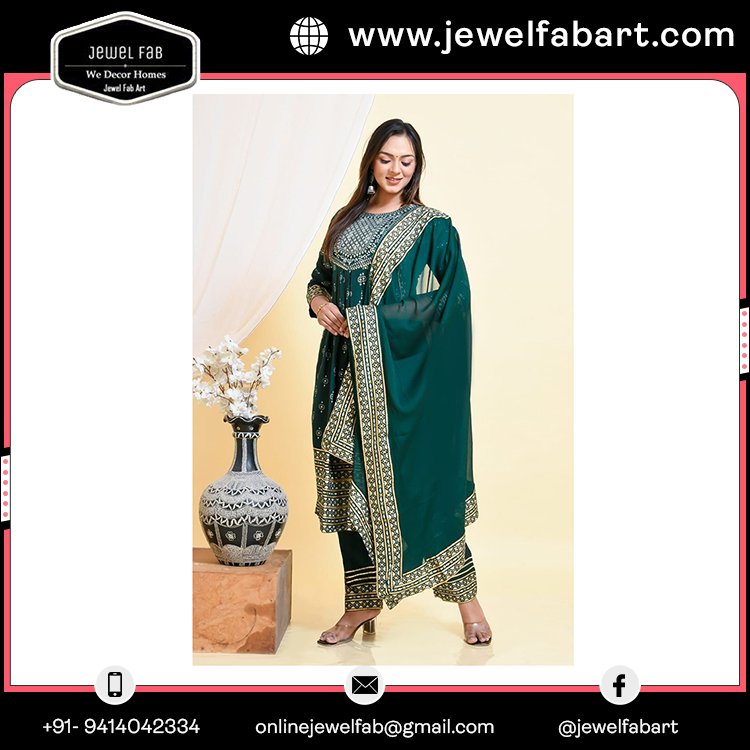 Fresh Stock Of Wedding Anniversary Wear Hand Worked Kurti Pant And Dupatta Buy Most Versatile Indian Wear Dress Clothes