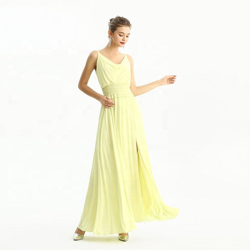 D207 luxury Elegant Strap Slip Maxi Long Casual Party Formal Evening Dress factory for women