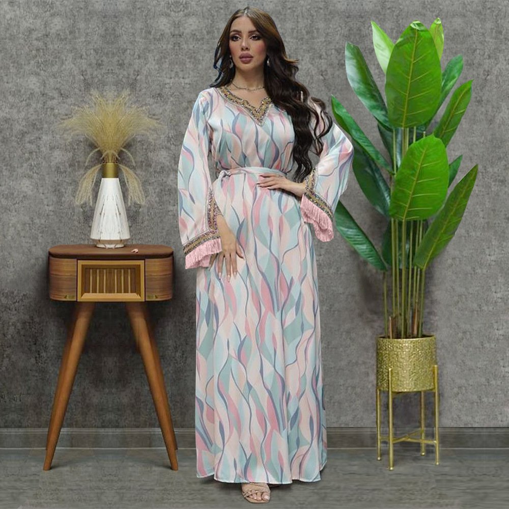 R-136 Abayas Dubai Middle East Simple Modest Kaftan Islamic Clothing Abaya Women Muslim Dresses