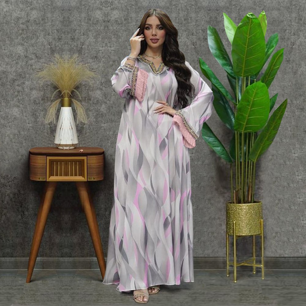 R-136 Abayas Dubai Middle East Simple Modest Kaftan Islamic Clothing Abaya Women Muslim Dresses